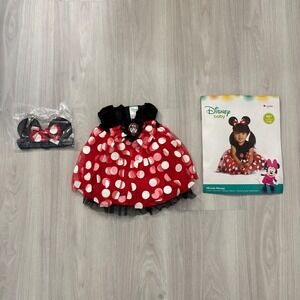 Disney Baby Minnie Mouse Costume Dress with Headband 6-12 Months Halloween